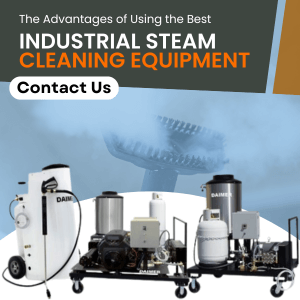 high temperature settings to clean floor drains and decontaminating surfaces